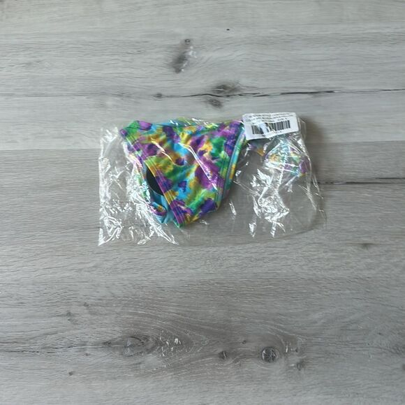Lulus Sun-sational Days Blue Multi Floral Cheeky Bikini Bottoms NWT in packaging - Picture 5 of 7